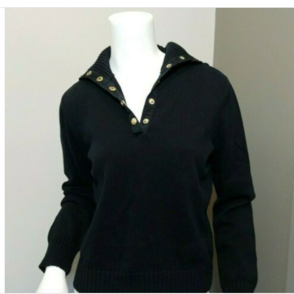 Ralph Lauren Collared Sweater Logo Snaps